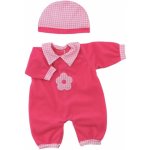 Dimian Oblečky Bambolina set pro miminko růžové šatičky se zeleným lemem – Zboží Mobilmania