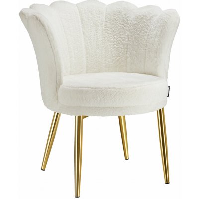 tectake 405914 stella umělá kožešina krémová / zlatá – Zboží Mobilmania