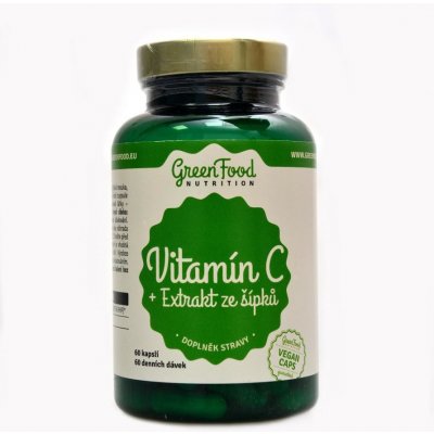 Green Food nutrition Vitamín C + extrakt z šípků 60 vegan kapslí – Zboží Mobilmania