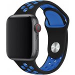 AW Sportovní řemínek na Apple Watch - Černo-modrý Šířka uchycení řemínku: 38/40/41mm, Délka řemínku: Dámský - S/M (12 - 18cm) Černo-modrý IR-AWSPRT36 – Zboží Mobilmania
