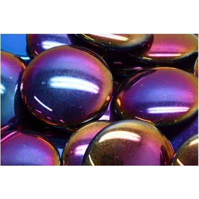 Skleněný kabošon 25mm černý sliperit – Zbozi.Blesk.cz