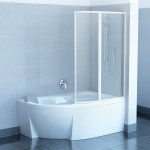 Ravak vanová stěna VSK2 Rosa 160 P transparent Supernova pravý, 76P90100Z1 – Zboží Mobilmania