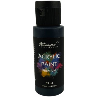 Artmagico akrylové barvy Premium 59 ml Black
