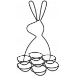 Stojan na 7 vajec Velikonoční zajíček, černý kov – Zboží Dáma