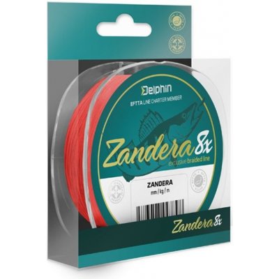 Delphin Šňůra Zandera 8 červená 150m 0,14mm 9,8kg – Zboží Mobilmania