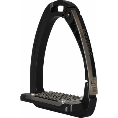 Acavallo Třmeny bezpečnostní Arena Alupro 12cm total black