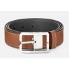 Pásek Montblanc opasek Tan/Grey otočný leather 131164