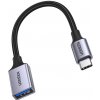 usb kabel Ugreen US378 USB C (samec) USB (samice) 3.0 OTG, 0,15m, černý