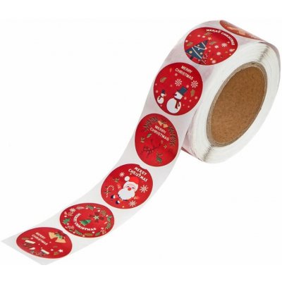 DP Craft Samolepky v roli 500ks Vánoce červené – Zboží Dáma