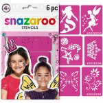 Snazaroo Šablony na obličejové barvy 6 ks růžové – Zboží Dáma