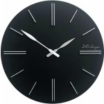 JVD Designové minimalistické černé dřevěné hodiny JVD HC38.3 (hodiny o průměru 500mm) – Zboží Mobilmania