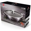 BerlingerHaus WOK pánev s mramorovým povrchem a poklicí METALLIC LINE CARBON PRO EDITION 30 cm