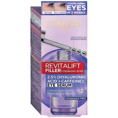 L'Oréal Revitalift Filler oční sérum s kyselinou hyaluronovou 20 ml – Zboží Mobilmania