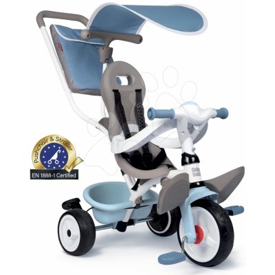 Smoby Baby Balade Plus Tricycle Blue s brzdou a EVA koly modrá – Zboží Mobilmania