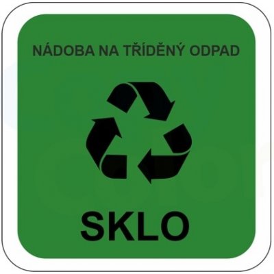SKLO - Nádoba na tříděný odpad - Samolepka na popelnice – Zboží Mobilmania