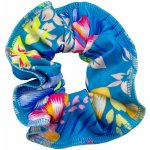 Scrunchie gumička VFstyle květy modrá – Zbozi.Blesk.cz