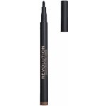 Makeup Revolution Micro Brow Pen precizní tužka na obočí Medium Brown 1 ml – Zboží Mobilmania