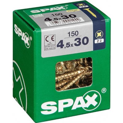 Spax Yellox Univerzální vrut, ø 4,5 × 70 mm, PZ2, zápustná hlava, 150 ks 4081020450307 – Hledejceny.cz
