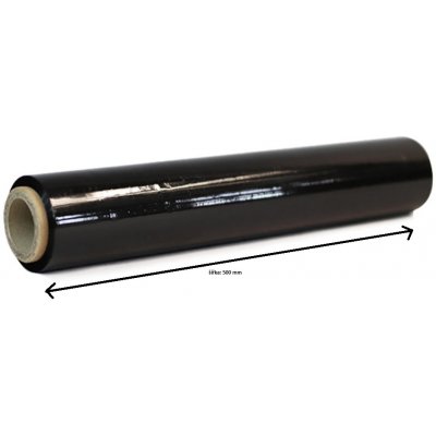Era-pack Ruční stretch fólie 500 mm - černá černá: 23 µm, 500 mm, 1,36 kg, dutinka 200 gr, návin 110 m – Zboží Dáma
