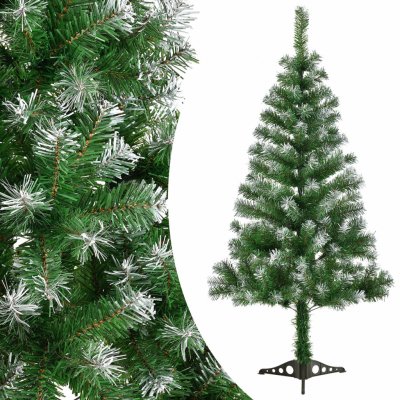 Juskys Umělý vánoční stromek 150 cm zelená s umělým sněhem včetně stojanu – Zboží Mobilmania