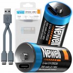 Nabíjecí Baterie Newell CR123A 123 700 mAh 2 ks USB-C Li-Ion – Sleviste.cz