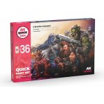 AK Interactive Quick Gen Quick Paint Set 36 barev a 2 štětce – Zboží Živě