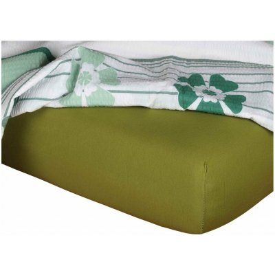 Dadka Jersey prostěradlo oliva 200x200x20 – Zboží Dáma