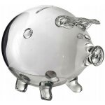 Pokladnička Prasátko skleněné – Zboží Mobilmania