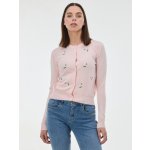 ORSAY Světle růžový dámský kardigan s výšivkou – Sleviste.cz