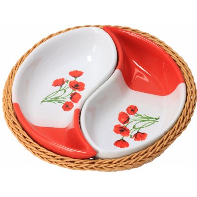 Banquet miska v košíku Red Poppy 2 díly OK 20,5 cm – Zboží Mobilmania