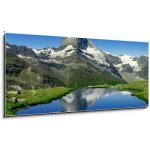 Skleněný obraz 1D panorama - 120 x 50 cm - Matterhorn matterhorn hora alp – Hledejceny.cz