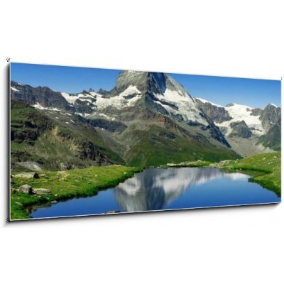 Skleněný obraz 1D panorama - 120 x 50 cm - Matterhorn matterhorn hora alp – Hledejceny.cz