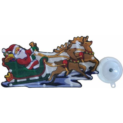 Foxter Svítící LED Santa Claus a sob 25 cm – Hledejceny.cz