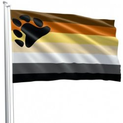 Bear Pride Flag medvědí vlajka hrdosti 90 x 150 cm