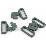 Plavkové zapínání šíře 17 mm plastové - zelená lahvová (5 pár) – Zboží Dáma