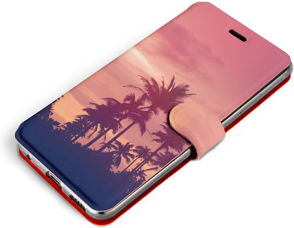 Pouzdro Mobiwear Flip Samsung Galaxy M23 5G - M134P Palmy a růžová obloha
