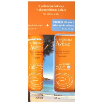 Avène Sun SPF30 spray 200 + Avene Sun emulze SPF50+ 50 ml