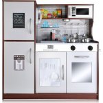 Kruzzel 9146 XL dřevěná kuchyňka s LED a příslušenstvím bílá – Zboží Dáma