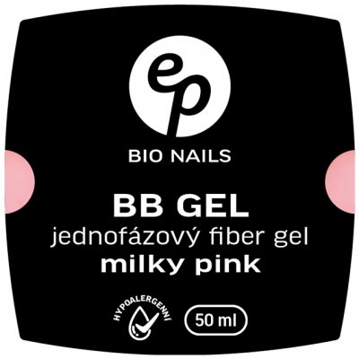 Bio Nails BB jednofázový hypoalergenní gel Fiber milky pink 15ml – Zbozi.Blesk.cz