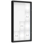 PROCITY Venkovní vitrína model 2000, 12 x A4, sklo, černá – Zboží Živě