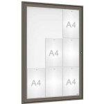 PROCITY Venkovní elegantní vitrína Tradition, 9 x A4, šedá PRO – Zboží Živě