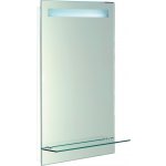Aqualine LED podsvícené zrcadlo 50x80cm, skleněná polička, kolíbkový vypínač ATH52 – Hledejceny.cz