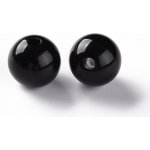 Akrylové korálky - černé - ∅ 12 mm - 10 ks – Sleviste.cz