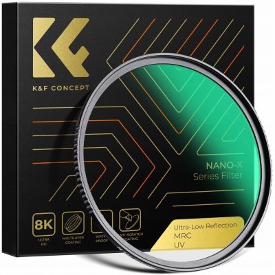 K&F Concept UV Ultra Low Reflection 8k UV MRC Nano X Slim 58 mm – Zboží Živě