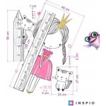 INSPIO 9024f Samolepky do dětského pokoje - Princezna s kočičkou - dětský metr, velikost 90 x 80 cm – Hledejceny.cz