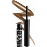 NYX Tekuté oční linky metalické Professional Makeup hnědé 3,5 ml – Zboží Dáma