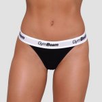 GymBeam Kalhotky Tanga 3Pack černá – Sleviste.cz