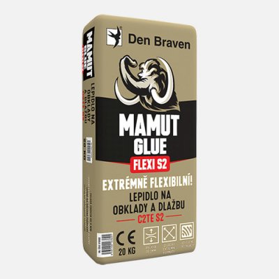 MAMUT GLUE FLEXI S2 – Extrémně flexibilní lepidlo na obklady a dlažbu C2TE S2, pytel 20kg – Zbozi.Blesk.cz