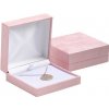 Dárková krabička Šperky4U koženková krabička na náhrdelník nebo řetízek růžová KR0483