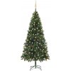 Vánoční stromek vidaXL Umělý vánoční stromek s LED a sadou koulí zelený 210 cm
